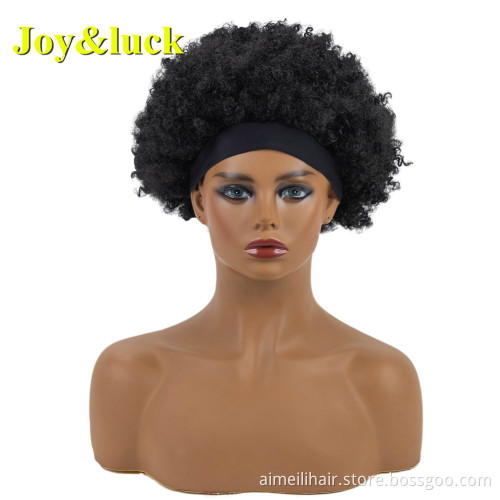 Black Ombre Burgundy Head Band Wig for Women Ladies Scarf Black Hairband Long Natural Straight Headband Wig Synthetic Hair Wigs